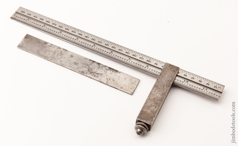 Unusual STARRETT Square with NEW 12 inch No. 36GRAD Scale in Metric and English - 62907
