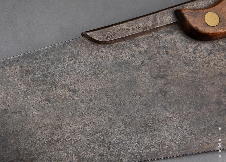 Awesome DISSTON No. 8 Half Back Saw - EXCELSIOR 95009
