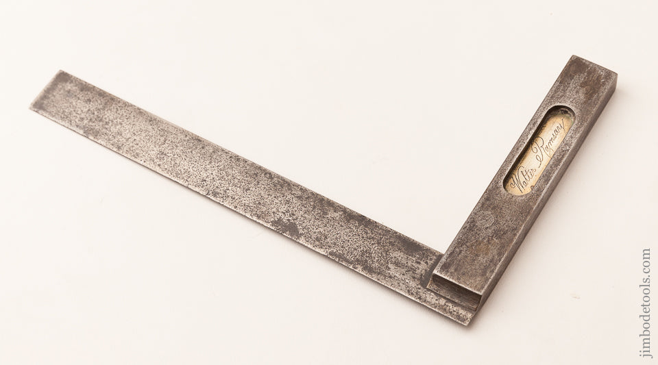 Beautiful Engraved Steel 8x5 inch Try Square Dated 1878 - 63025R