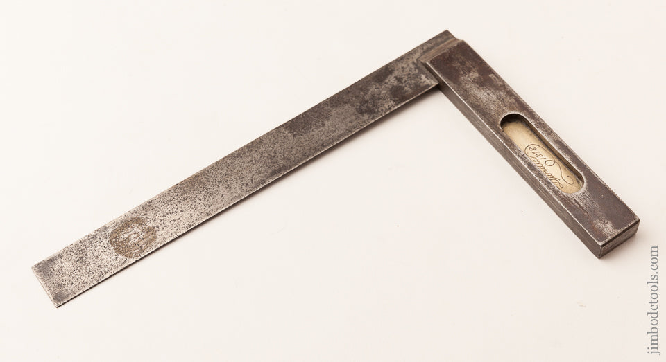 Beautiful Engraved Steel 8x5 inch Try Square Dated 1878 - 63025R
