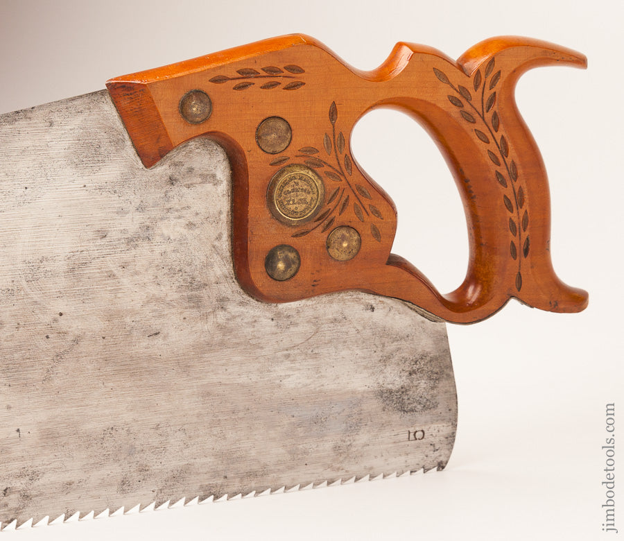 5 point 28 inch Rip WHEELER MADDEN & CLEMSON No. 8 Hand Saw with July 8, 1883 Patent Guard - 63073