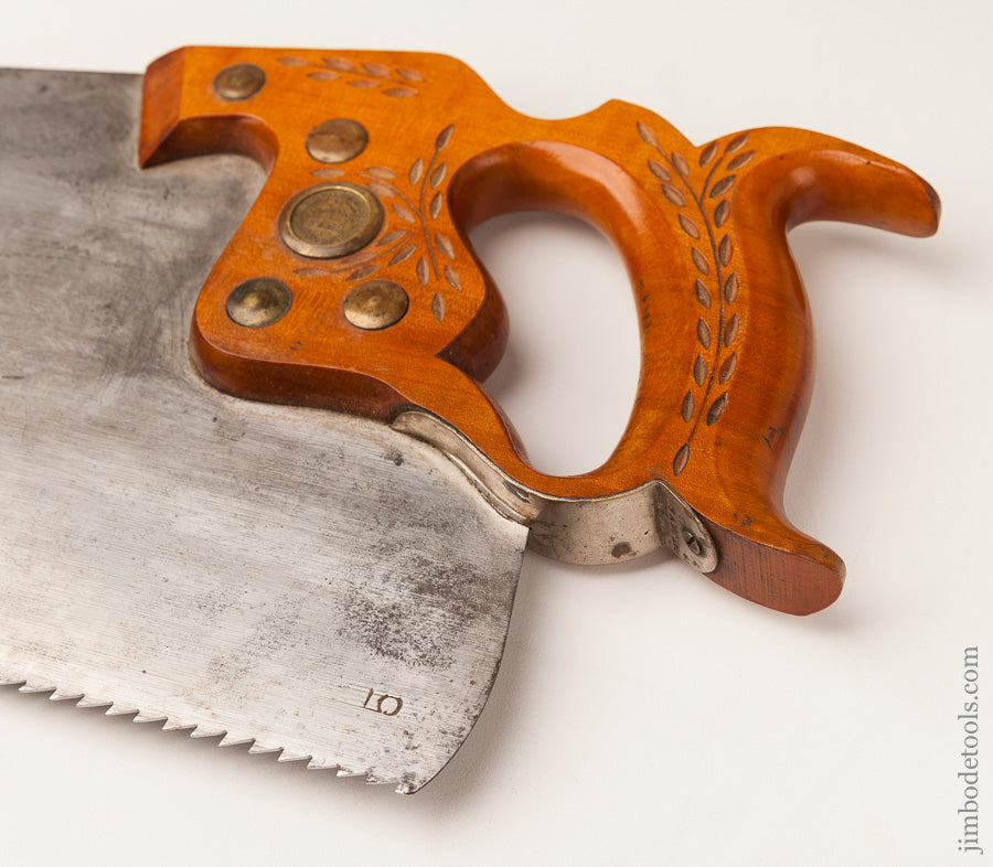 5 point 28 inch Rip WHEELER MADDEN & CLEMSON No. 8 Hand Saw with July 8, 1883 Patent Guard - 63073