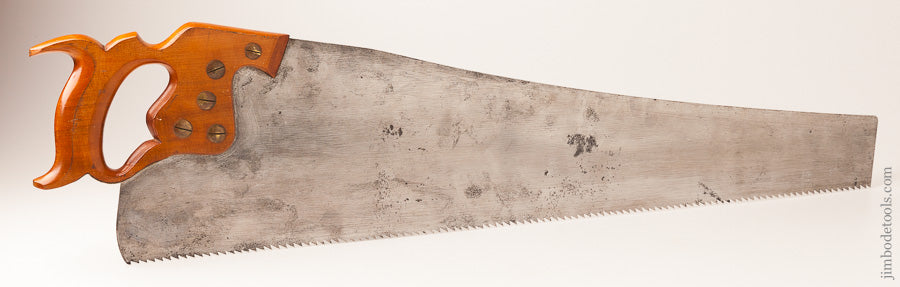 5 point 28 inch Rip WHEELER MADDEN & CLEMSON No. 8 Hand Saw with July 8, 1883 Patent Guard - 63073