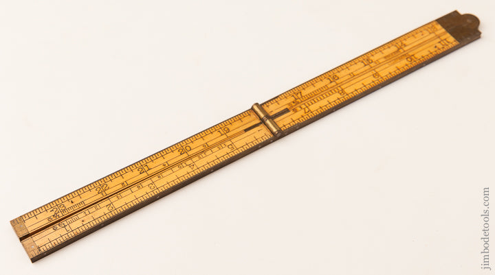 Mint! WINCHESTER REPEATING ARMS CO. No. 9584 Brass Bound Two Foot Four Fold Rule - 63572
