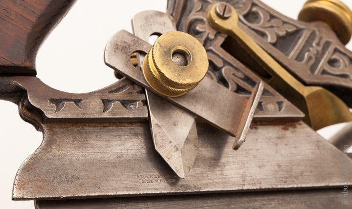 Fine and Ornate STANLEY No. 43 MILLERS PATENT Adjustable Plow Plane circa 1891-97 - 63590R