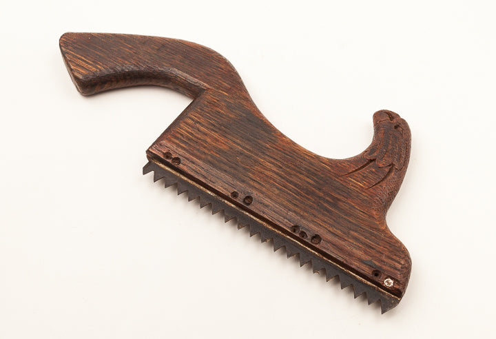 Lovely Carved and Inlaid Stair Saw -- 64827R