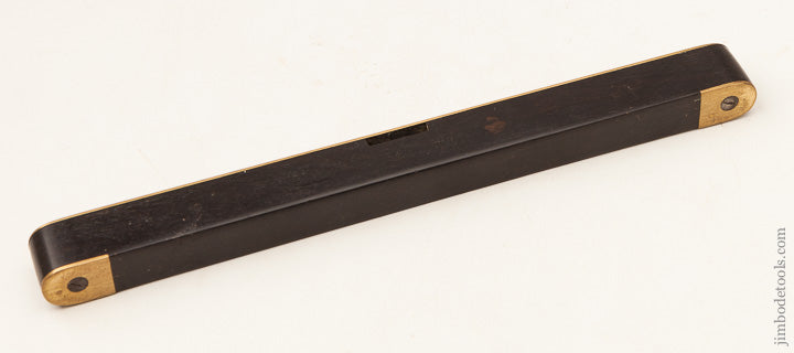 Pretty PRESTON 9 7/8 inch Ebony and Brass Level - 65211R