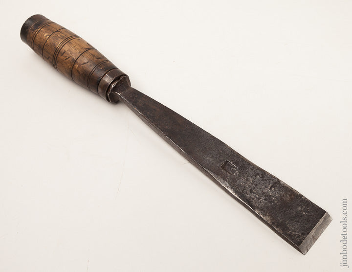 18th Century Heavy 1 5/8 x 17 inch Dutch Framing Chisel Signed "A" - 65404R