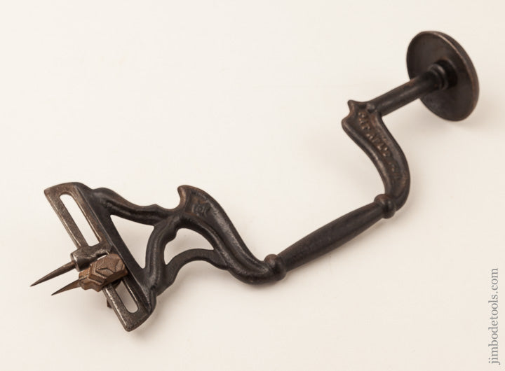 Ornate 12 1/2 inch PALMER December 3, 1878 Patent Washer-Cutting Brace FINE --- 65660