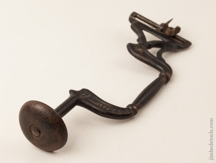 Ornate 12 1/2 inch PALMER December 3, 1878 Patent Washer-Cutting Brace FINE --- 65660