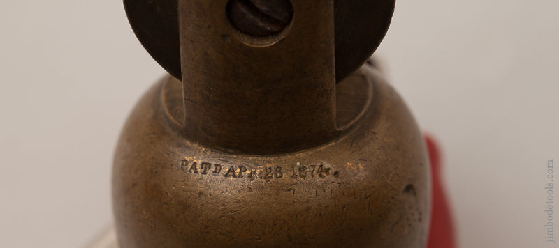 STANLEY No. 2 Brass Plumb Bob PATD APR. 28 1874 - 66013
