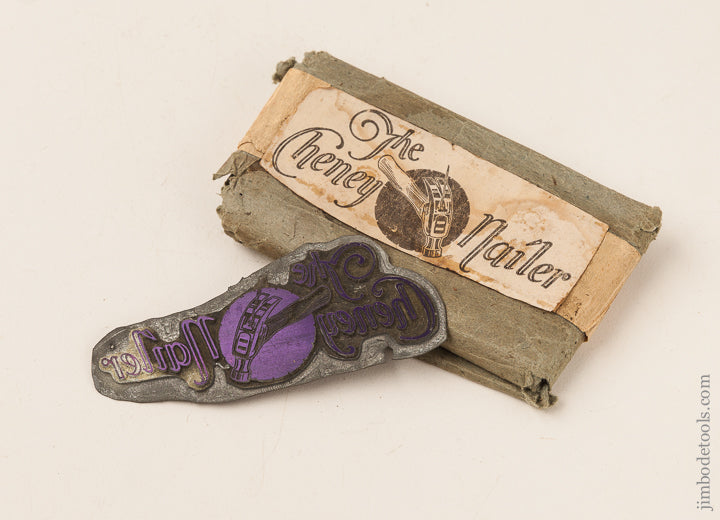 CHENEY Nail Holding Hammer Box Label Stamp * 66298U