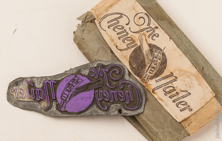 CHENEY Nail Holding Hammer Box Label Stamp * 66298U