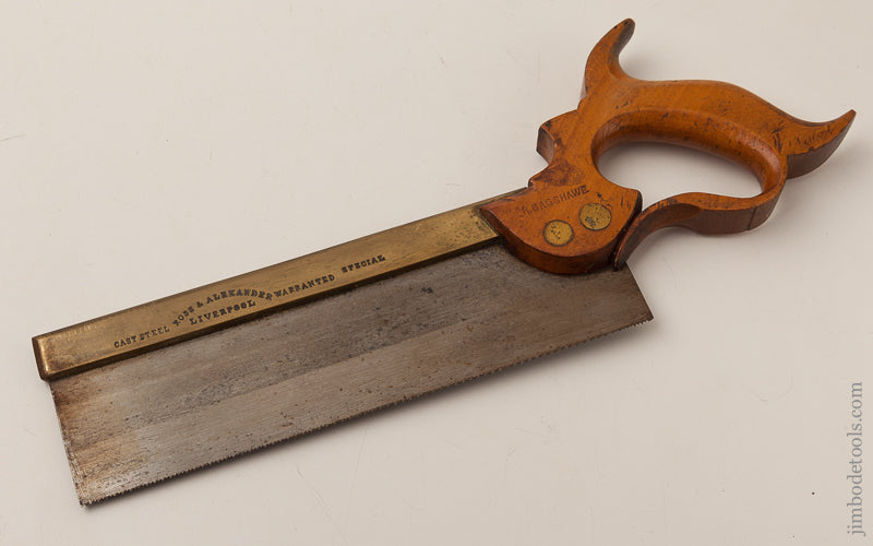 Just Sharpened! 18 point 9 inch ROSS & ALEXANDER LIVERPOOL Brass Back Saw - 66653