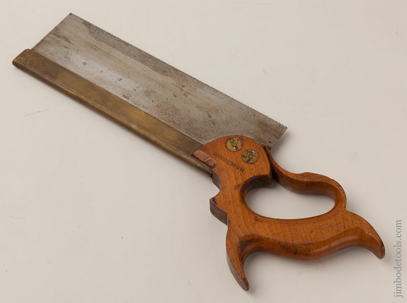 Just Sharpened! 18 point 9 inch ROSS & ALEXANDER LIVERPOOL Brass Back Saw - 66653