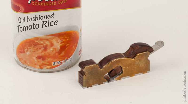 Awesome Miniature FPR 1992 Steel Soled Gunmetal and Rosewood Shoulder Plane - 66685U
