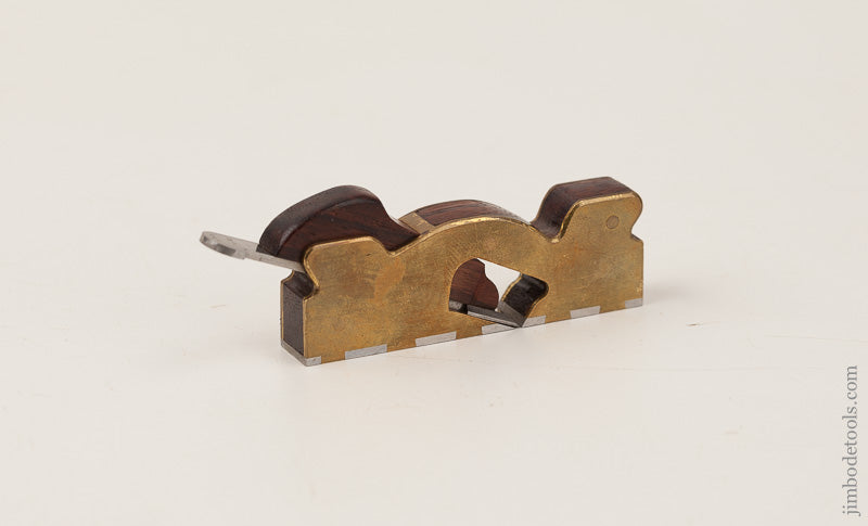 Awesome Miniature FPR 1992 Steel Soled Gunmetal and Rosewood Shoulder Plane - 66685U