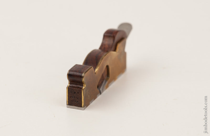 Awesome Miniature FPR 1992 Steel Soled Gunmetal and Rosewood Shoulder Plane - 66685U -