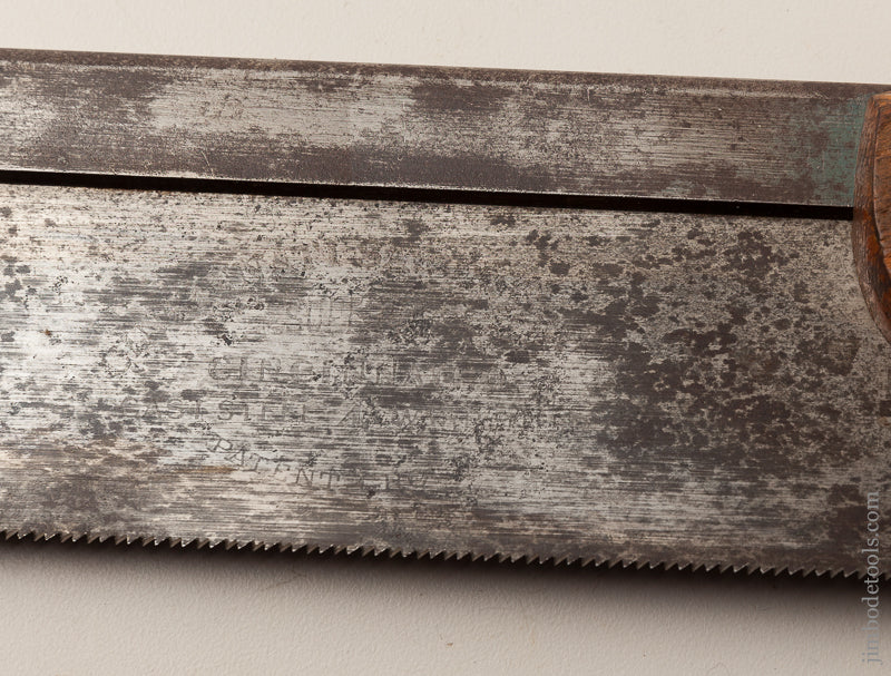 15 point 8 inch Crosscut Back Saw by CINCINNATI SAW COMPANY Sharpened by BLACKBURN TOOLS - 66716