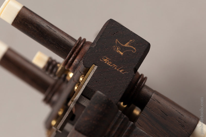 Miniature Rosewood SANDUSKY Center Wheel Plow Plane by PAUL HAMLER - 66954U