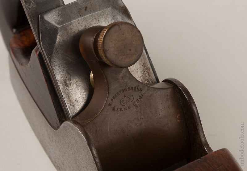 Fabulous PRESTON Smooth Plane with Etched Side and Original 2 1/8 inch PRESTON Iron - 67044U