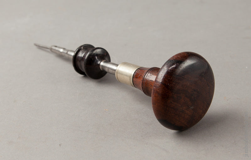 Exquisite Rosewood and German Silver Bow Drill - 67431
