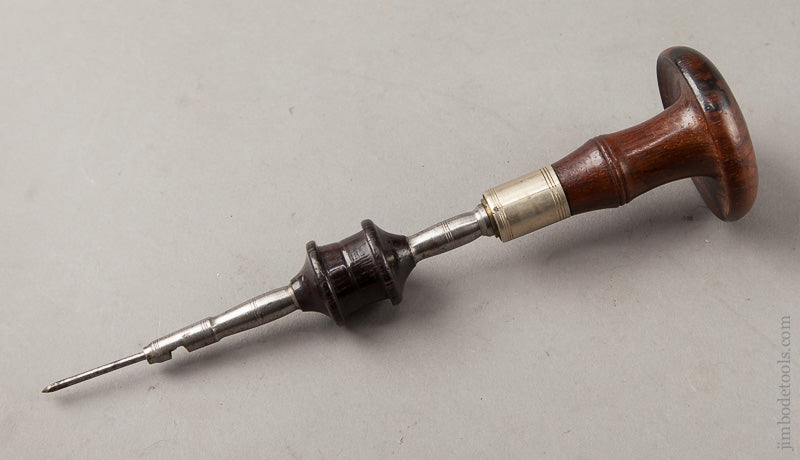 Exquisite Rosewood and German Silver Bow Drill - 67431