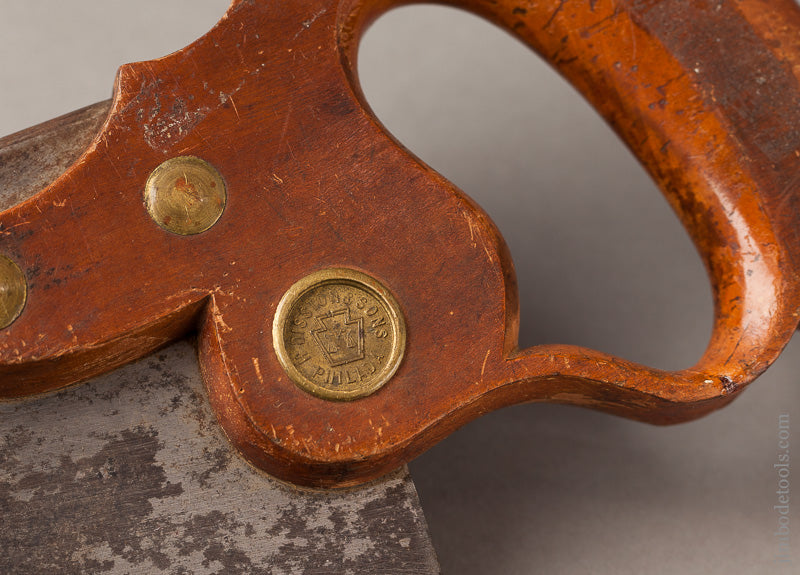 RARE! 12 point 16 inch HENRY DISSTON & SONS Triple Cove No. 8 Half Back Saw -- 67632U