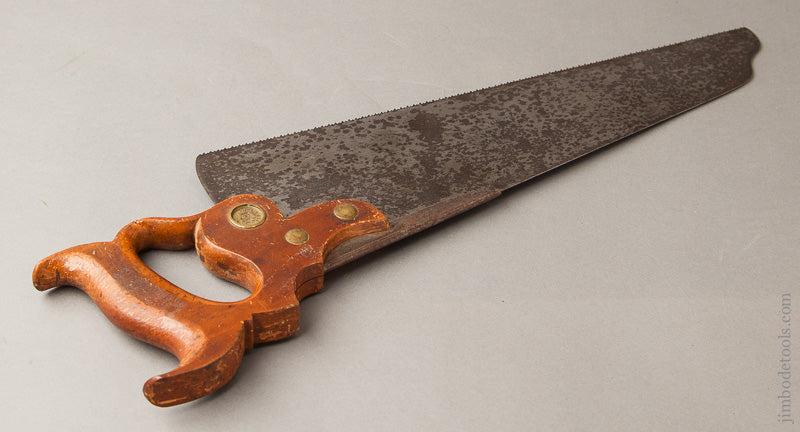 RARE! 12 point 16 inch HENRY DISSTON & SONS Triple Cove No. 8 Half Back Saw -- 67632U