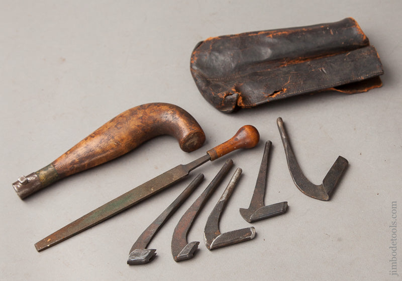 RARE Customs Inspector's Race Knife with Five Irons and File in Leather Pouch - Excelsior 67700U