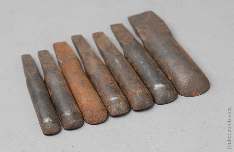 Graduated Set of Seven 18th Century Chairmaker's Spoon Bits by GLASCOTT - 67771R
