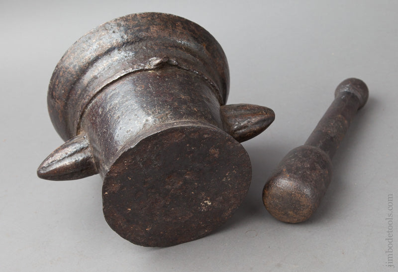 Stunning 17th Century Cast Iron Mortar & Pestle - 67772R