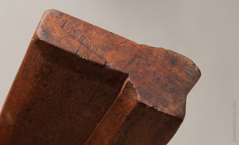 RARE 3 Star Ten Inch Yellow Birch 18th Century Molding Plane by I. COMINS circa 1790-1810 - 67886R