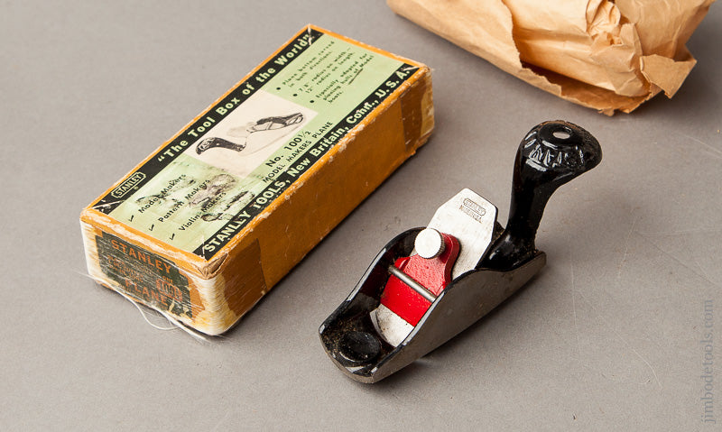 STANLEY NO. 100 1/2 Round Bottom Block Plane MINT in its Original Box - 67987R
