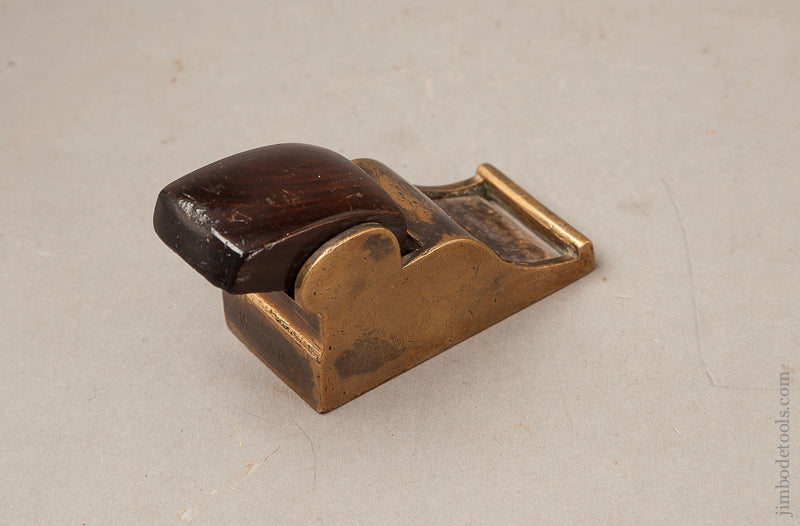 Exceptional 1 1/2 x 3 inch Gunmetal and Rosewood Chariot Plane - 68288U