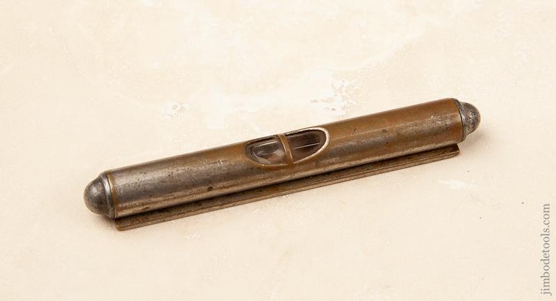 RARE 3 1/2 inch STRATTON BROS Nickel-Plated Brass Finial Level - 68343U