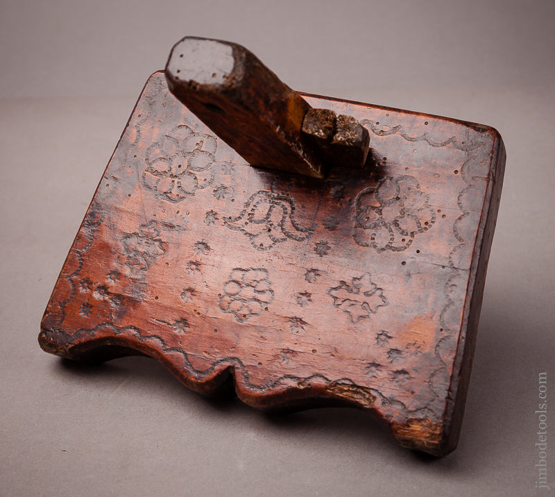 Early  18th Century Decorated Croze  -- 68523R