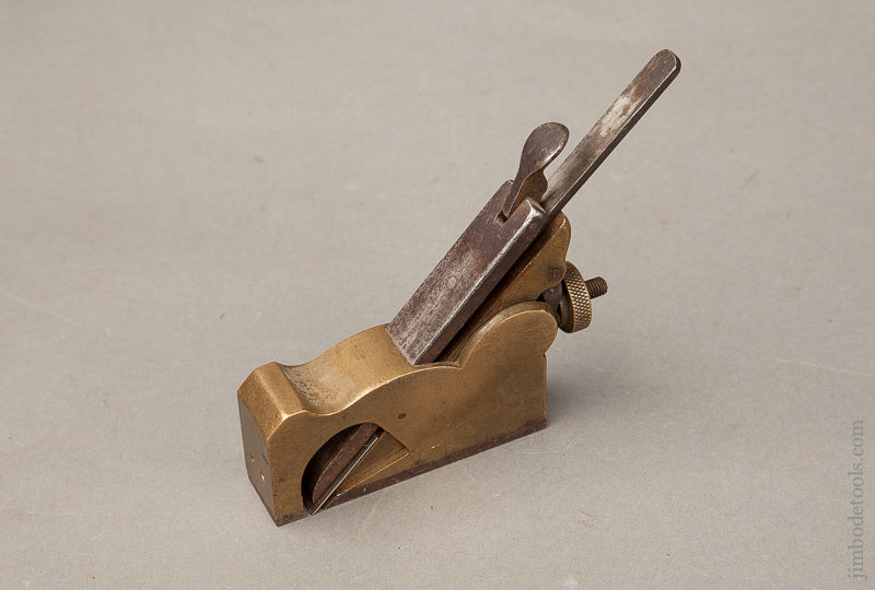 Solid Brass 15/16 x 3 5/8 inch Adjustable Bullnose Rabbet Plane with Lever Cap - 68534R
