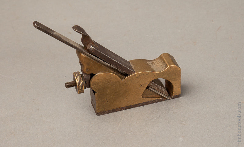 Solid Brass 15/16 x 3 5/8 inch Adjustable Bullnose Rabbet Plane with Lever Cap - 68534R