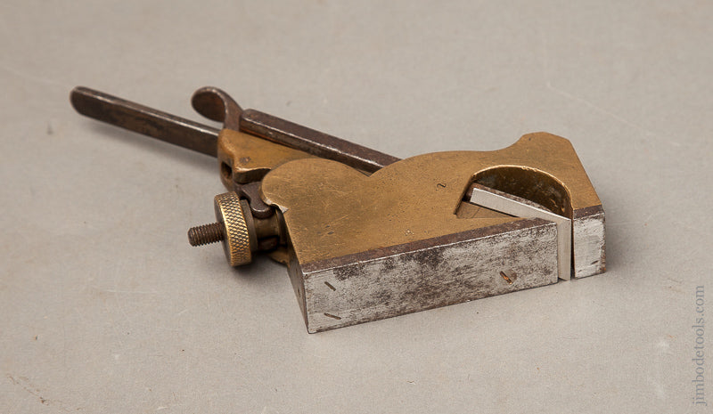 Solid Brass 15/16 x 3 5/8 inch Adjustable Bullnose Rabbet Plane with Lever Cap - 68534R
