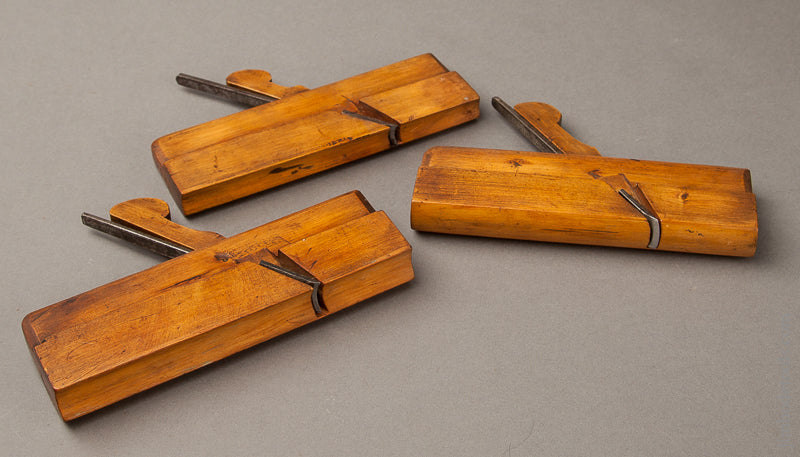 Set of Three Miniature Solid Boxwood Hollows and Rounds - 68753R