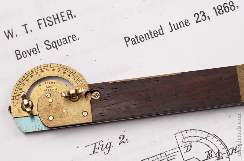 Magnificent! Miniature Four inch FISHER June 23, 1868 Patent Bevel by PAUL HAMLER - 68872U