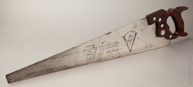 Just Sharpened! 11 point 26 inch Crosscut DISSTON D-15 Hand Saw - 68880