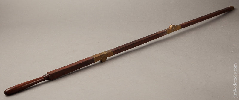 33 3/4 inch Brass Tipped Cuban Mahogany Folding Elle Rule - 68943U