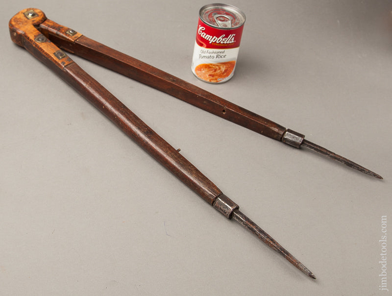 Ancient 23 inch Wooden Dividers with Burl Hinge - 68969U