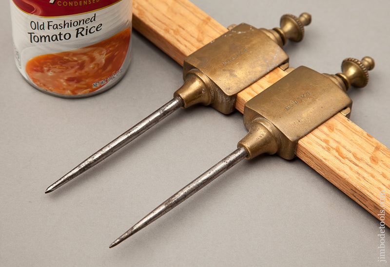 Massive 8 inch Brass Trammel Points - 69014R