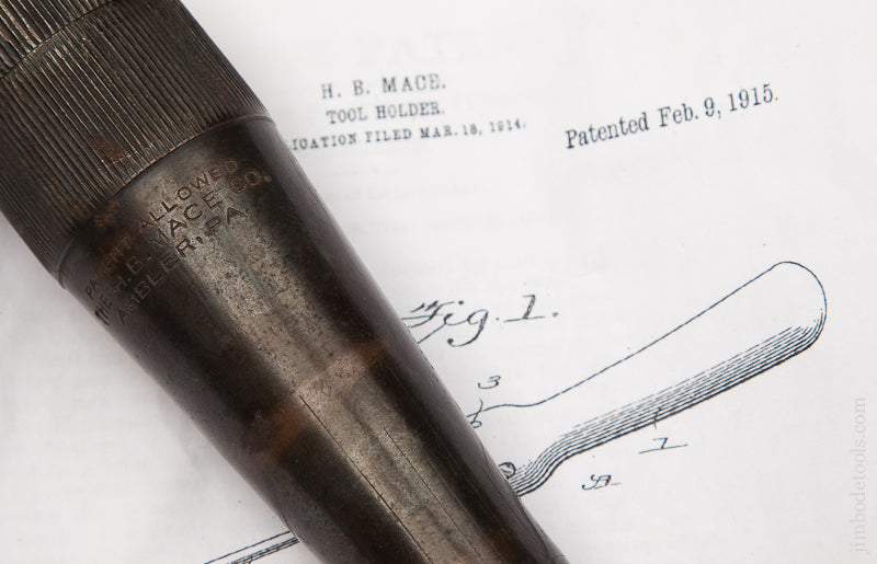 RARE 5 3/4 inch H.B. MACE February 9, 1915 PATENT Tool Handle with Six Bits - 69047R