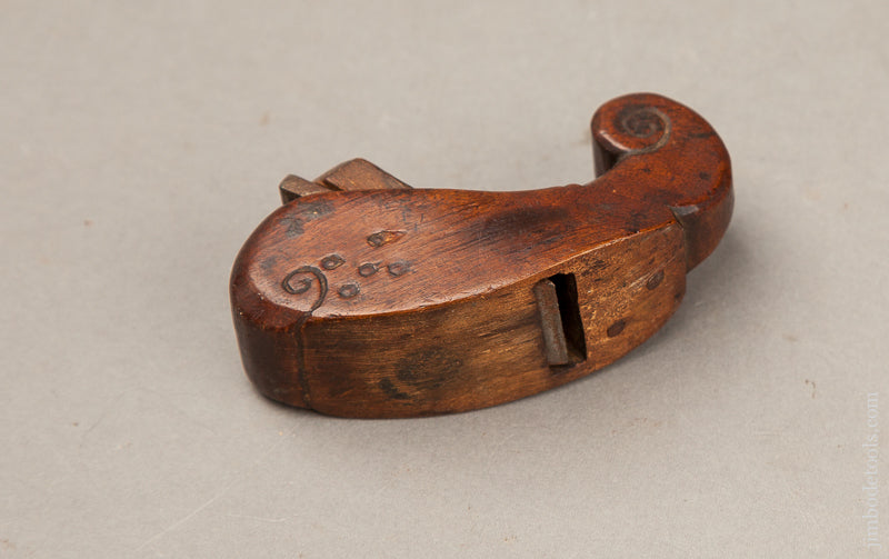 RARE Miniature 3 inch Dutch Figural Compass Smooth Plane - 69247U