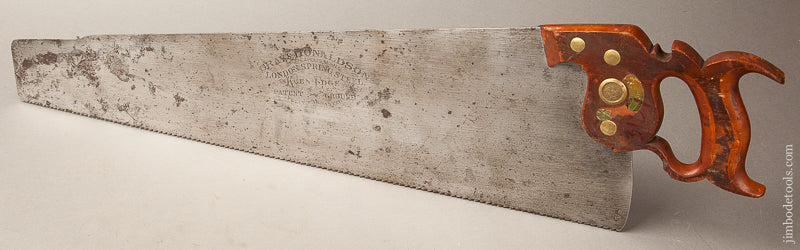 Extra-Fine GRAY & DONALDSON KEEN EDGE 5 1/2 point 26 inch Rip Hand Saw with Partial Decal - 69394R