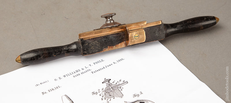 Extra Fine WILLIAMS & POOLE June 2, 1885 Patent WINDSOR Beader - 69509